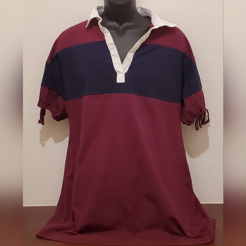 FREE ASSEMBLY Women's Polo Mini Dress with Tie Sleeves